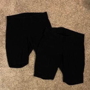 Bundle of 2 torrid black bike shorts